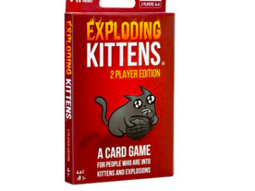Exploding Kittens Game 2 Player Edition only $4.99!