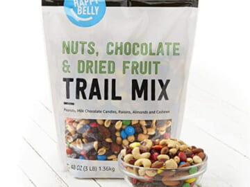 Happy Belly Nuts, Chocolate & Dried Fruit Trail Mix, 48 ounce as low as $13.69 Shipped Free (Reg. $21.88) – 13.4K+ FAB Ratings! Amazon Brand