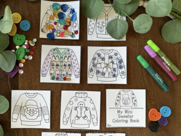 Free Printable Mini Ugly Christmas Sweater Coloring Pages