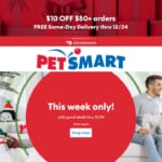 Petsmart | B3G2 Free Toys + $10 off $50 With Free Same-Day Delivery