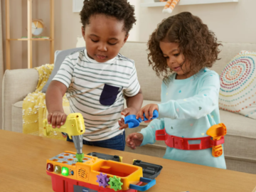 VTech Drill and Learn Toolbox Pro with Tool Belt, Tools, & Project Cards Toy Set $17.49 (Reg. $25) – Gift for Kids!