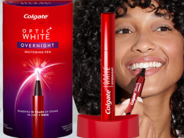 Colgate Optic White Overnight Teeth Whitening Pen as low as $9.99 After Coupon (Reg. $25) + Free Shipping! – $0.29/ Treatment! 35 Nightly Treatments, 0.08 Fl Oz