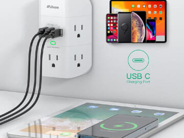 1800J 5-Outlet Wall Surge Protector with 1x USB-C, 2x USB-A Ports $9.99 (Reg. $14) – FAB Ratings!