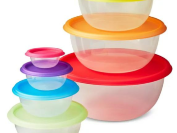 Mainstays 14 Piece Set Rainbow Food Storage Containers with Lids $6.47 (Reg. $11.87)