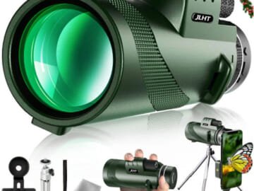 High Power Monocular for Adults with Night Vision $40 Shipped Free (Reg. $190) with Phone Adapter, Tripod, & Hand Strap