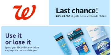 Walgreens | 25% Off FSA-Eligible Items