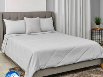 Mainstays Cool to the Touch Contemporary Gray Microfiber Reversible Bed Blanket $28.88 (Reg. $55) – 3 Sizes at this price