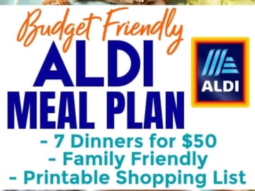 Free Printable $50 ALDI Meal Plan