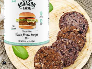 Augason Farms 38 Servings Gluten-Free Black Bean Burger, 2 lbs 14 oz $12.98 (Reg. $29.99) – 34¢/Serving – Up to a 25 year shelf life
