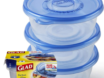 3-Count Set GladWare Big Bowl Food Storage 48-Oz Containers as low as $3.19 Shipped Free (Reg. $8) – $1.06/Container w/ Lid