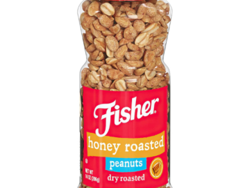 FOUR Fisher Snack Honey Roasted Dry Roasted Peanuts, 14 oz as low as $3.06 EACH Shipped Free (Reg. $5.76) + Buy 4, Save 5%