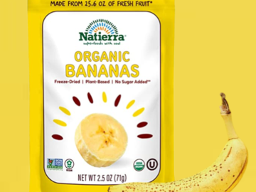 FOUR Natierra Nature’s Organic Freeze-Dried Bananas, 2.5 oz as low as $6.48 EACH Shipped Free (Reg. $8.42) + Buy 4, Save 5% – Gluten Free & Vegan