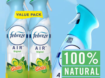 2-Count Febreze Air Freshener Spray (Gain Scent) as low as $3.02 After Coupon (Reg. $5.44) – $1.51/8.8-Oz Spray Bottle + Free Shipping!