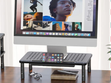 Monitor Stand with Adjustable Height $9 After Coupon (Reg. $20) – with Ventilated Platform
