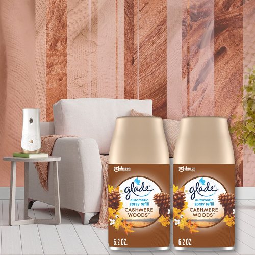 2-Count 6.2-Oz Glade Automatic Spray Refill (Cashmere Woods) as low as $5.70 After Coupon (Reg. $10) + Free Shipping! $2.85/6.2 Oz canister!