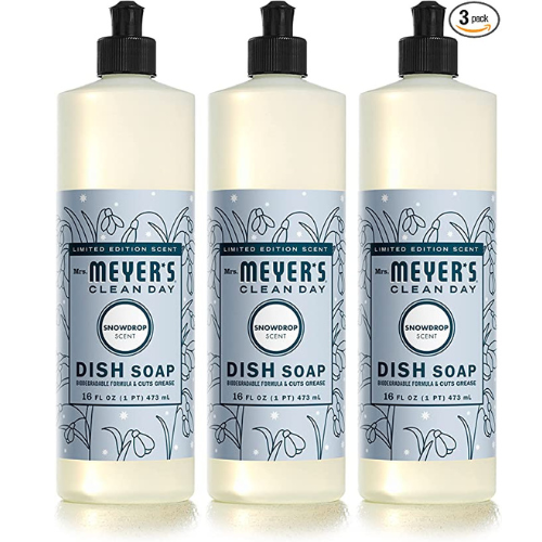 3-Pack Mrs. Meyer’s Liquid Dish Soap, Limited Edition Snowdrop, 16 fl. oz as low as $10.14 After Coupon (Ref. $14.48) + Free Shipping – $3.38/Bottle