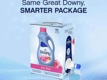 180 Loads Downy Ultra Concentrated Laundry Fabric Softener Liquid, April Fresh (Eco-Box) as low as $6.81 After Coupon (Reg. $13) + Free Shipping – $0.04/Load