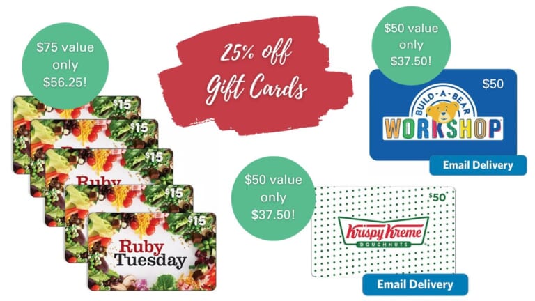 Gift Cards Up to 25% Off at Sam’s Club