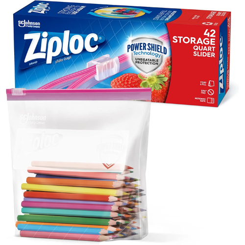 42-Count Ziploc Quart Food Storage Slider Bags as low as $3.38 After Coupon (Reg. $6.49) + Free Shipping! 8¢/Bag!