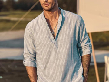 Enjoy the comfort and value of this Casual Beach Shirt For Men for only $15.60 After Code (Reg. $23.99) + Free Shipping! 2 Colors Available!