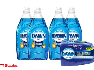 4 Pack of Dawn Ultra + Sponges