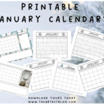 Free Printable January Calendars