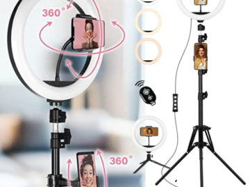 10 Inch Selfie Ring Light with Stand $7.94 After Coupon (Reg. $37.94) + Free Shipping – For Video Recording＆Live Streaming
