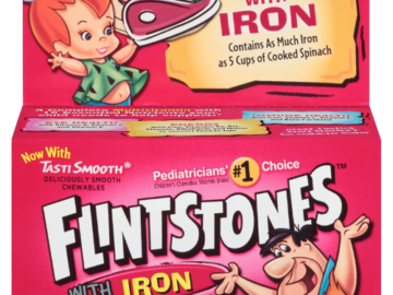FOUR Boxes of 60-Count Flintstones Kids’ Chewable Vitamins with Iron as low as $4.75 EACH Box After Coupon (Reg. $8.49) + Free Shipping! 8¢/Tablet + Buy 4, Save 5%