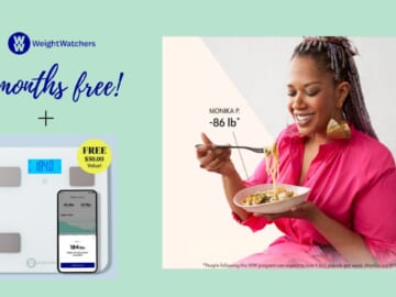 WeightWatchers | 3 Months Free + Free Bluetooth Scale