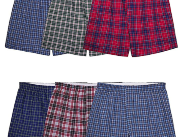 6-Pack Fruit of the Loom Men’s Tartan Boxers as low as $12.44 Shipped Free (Reg. $26) – $2.07 each
