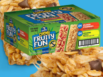 48-Count Quaker Chewy Granola Bars, Fruity Fun, Peanut Free Variety Pack $16.73 After Coupon (Reg. $18.59) – $0.35/0.84oz Bar!