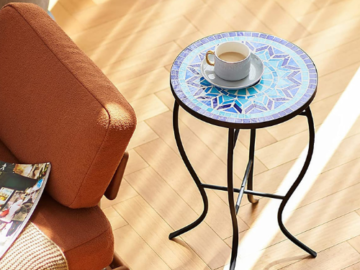 Add a touch of color to your home with this 14″ Mosaic Round Accent Table from $22.99 After Code + Coupon (Reg. $59.99) + Free Shipping – FAB Ratings!