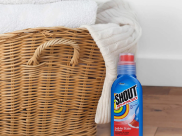 Shout Advanced Laundry Stain Remover with Scrubber Brush, 8.7 Oz as low as $2.96 Shipped Free (Reg. $3.48)