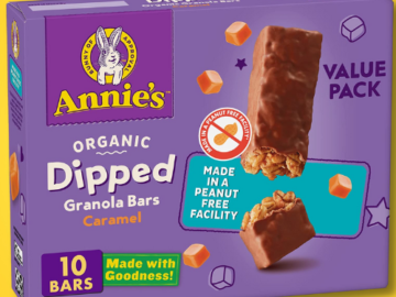 10-Count Annie’s Organic Dipped Granola Bars, Caramel, Peanut Free as low as $5.52 After Coupon (Reg. $11.04) – 55¢/bar!