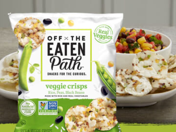 16-Count Off The Eaten Path Veggie Crisps as low as $14.94 After Coupon (Reg. $23) – $0.93/1.25 Ounce Pack + Free Shipping! Rice/Peas/Black Beans