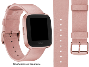 Platinum Leather Watch Band for Fitbit Versa $7.99 (Reg. $34.99) – FAB Ratings + Includes 3 months of Google One 100 GB for New Subscribers Only!