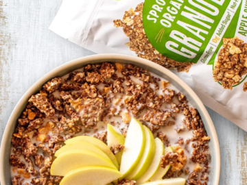 6-Pack Apple Cinnamon Flavor Organic Sprouted Granola as low as $16.75 After Coupon (Reg. $37.23) + Free Shipping! $2.79/ 8 Oz Bag – Gluten Free