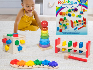 Set of 4 Melissa & Doug Wooden Classic Rainbow Learning Toys $18.41 (Reg. $29.97) – $4.60/Set