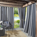 Sun Zero Stripe Indoor/Outdoor UV Protectant Energy Efficient Curtain Panels $7.51 (Reg. $40) – 4K+ FAB Ratings!