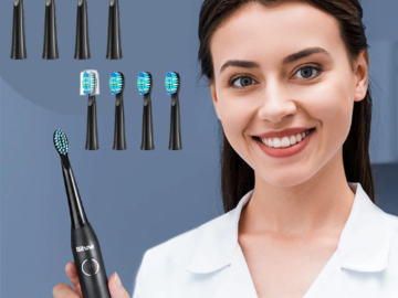 TWO Ultrasonic Electric Rechargeable Toothbrush Set with 8 Heads $17.59 EACH Set (Reg. $39.99) + Buy 2, Save 10%