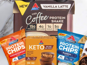 Today Only! Atkins protein shakes, chips, and more from $11.66 (Reg. $15)