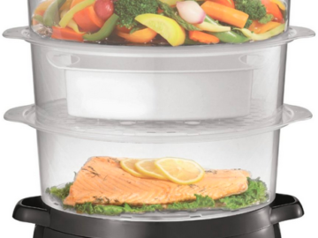 Bella 9.5-Quart 3-Tier Food Steamer only $14.99 shipped!