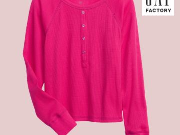 Gap Factory Girls’ Waffle-Knit Henley Shirt $3.60 After Code (Reg. $30) + Free Shipping