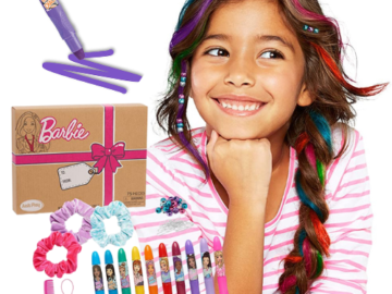 75-Piece Barbie Deluxe Hair Chalk Salon Set w/ Scrunchies, Hair Beads & Tool $8.70 (Reg. $22) – A creative gift for any little Barbie fan!
