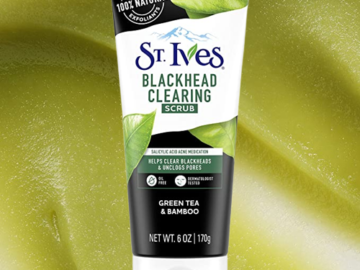 TWO 6-oz Tubes St. Ives Blackhead Clearing Face Scrub, Green Tea & Bamboo as low as $2.54 EACH (Reg. $5.09) + Free Shipping + Buy 2, save 50% on 1