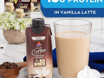 12 Count Atkins Iced Coffee Protein Shake, Vanilla Latte, 11 Fl Oz as low as $10.46 Shipped Free (Reg. $14.58) – 87¢ each – Gluten Free & Keto Friendly