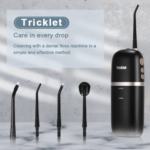 Tricklet USB IPX7 Cordless Water Dental Flosser $21.59 After Coupon (Reg. $37) + Free Shipping –  With 4 Modes and 3 Gears