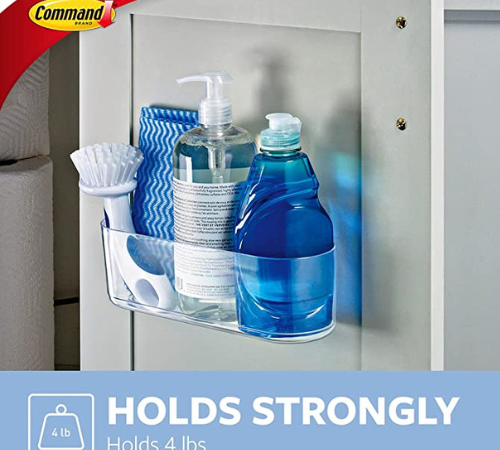 Command Large Clear Caddy with 4 Indoor Strips $6.79 (Reg. $9.77) – Holds Up to 4lbs & Removes Cleanly