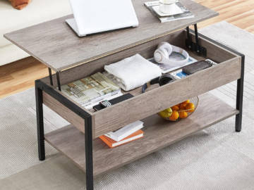 Store things away without anyone noticing with 41-inch Coffee Table with Hidden Storage Compartment for just $62.63 After Coupon (Reg. $77.79)