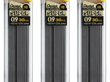 90-Count Pentel Super Hi-Polymer Leads, 0.9 mm as low as $2.84 Shipped Free (Reg. $7.49) – 3¢/Lead